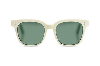 FAYETTE - Laguna Eyewear (CREME FRAMES WITH GREEN LENSES) front