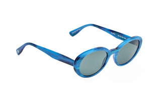 FLORA - Laguna Eyewear (BLUE STRATA FRAMES WITH GRAY LENSES) side
