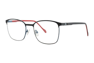 HALEY - Laguna Eyewear (BLACK FRAME WITH NAVY RED TEMPLES) side